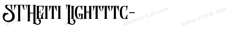 STHeiti Lightttc字体转换